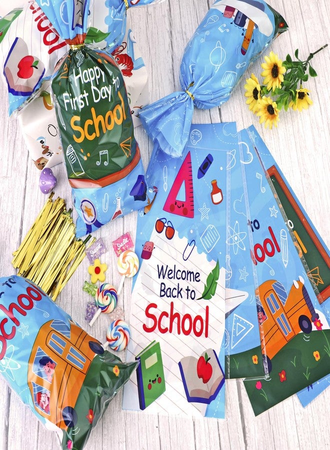 هواف أكياس سيلوفان من HOWAF، ١٠٠ قطعة، أكياس حلوى "يوم دراسي سعيد" مع أربطة لولبية، مثالية لتوزيعات حفلات العودة إلى المدرسة، أكياس هدايا ترحيبية بالعودة إلى المدرسة، أكياس شفافة للعودة إلى المدرسة - Image 5